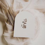 Elegant Ivoor & Ash Herfst Botanische Trouwboog Kaart