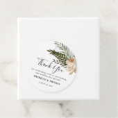 Elegant Ivoor Bloemen Boeket Bruiloft Favor Labels (In situ)