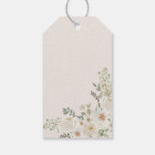 Elegant Ivoor Bloemen Vrijgezellenfeest Cadeau Lab Cadeaulabel (Achterkant)