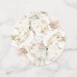 Elegant ivoor bloemenmonogram bruiloft Confetti