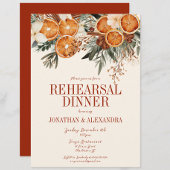 Elegant ivoor citrus bloemenrepetitiediner kaart