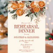 Elegant ivoor citrus bloemenrepetitiediner kaart