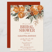 Elegant ivoor citrus bloemig Vrijgezellenfeest Kaart