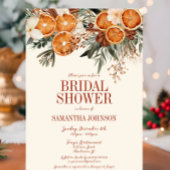 Elegant ivoor citrus bloemig Vrijgezellenfeest Kaart