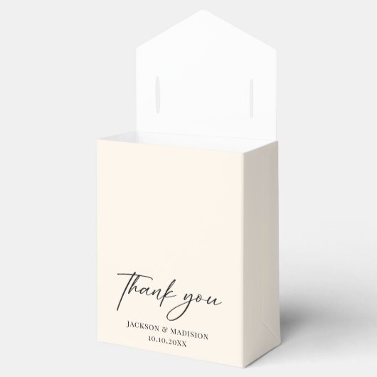 Elegant Ivoor Dank u Bruiloft Bedankdoosjes (Geopend)