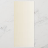 Elegant ivoor en geel huwelijksmenu menu (Achterkant)