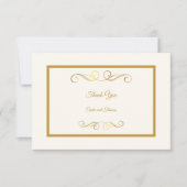 Elegant ivoor en goud bedankkaart (Voorkant)