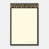 Elegant ivoor en gouden Confetti op zwart Lijst Post-it® Notes (Voorkant)