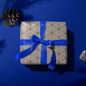Elegant ivoor en gouden sneeuwvlok Kerstmis Cadeaupapier
