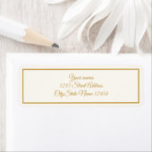 Elegant ivoor- en goudetiket etiket (Insitu)