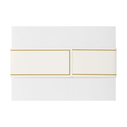 Elegant ivoor- en goudetiket uitnodigingen wikkel (Achterkant Voorbeeld)