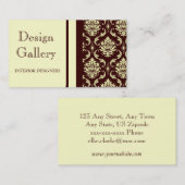 Elegant Ivoor en het Bruine Visitekaartje van het (Voorkant / Achterkant)