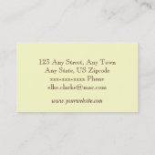 Elegant Ivoor en het Bruine Visitekaartje van het (Achterkant)