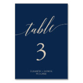 Elegant ivoor en zeemijlnummer kalligrafie kaart (Voorkant)