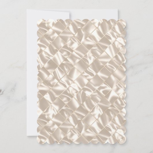 Elegant Ivoor Faux Folie bruiloft uitnodiging (Achterkant)