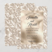 Elegant Ivoor Faux Folie bruiloft uitnodiging (Voorkant / Achterkant)