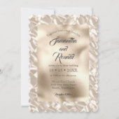 Elegant Ivoor Faux Folie bruiloft uitnodiging (Voorkant)
