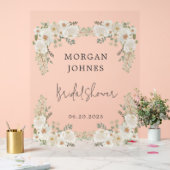 Elegant Ivoor Floral Bridal Acryl Bord (Huwelijk)