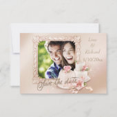 Elegant ivoor & Gold Photo Save the Date (Voorkant)
