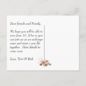 Elegant ivoor & Gold Photo Save the Date Aankondigingskaart (Achterkant)