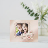 Elegant ivoor & Gold Photo Save the Date Aankondigingskaart (Staand voorkant)
