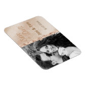Elegant ivoor & Gold Photo Save the Date Magneet (Rechterzijde)