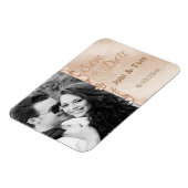 Elegant ivoor & Gold Photo Save the Date Magneet (Linkerzijde)