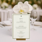 Elegant ivoor & goud 5x7 bruiloft receptie menu