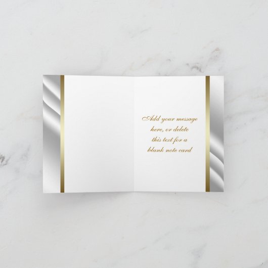 Elegant Ivoor Goud Draai Dank Je Bedankkaart