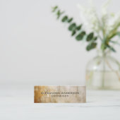 Elegant Ivoor Goud Glitter Abstract Professional Mini Visitekaartje (Staand voorkant)