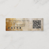 Elegant Ivoor Goud Glitter Abstract Professional Mini Visitekaartje (Achterkant)