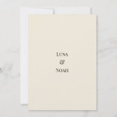 Elegant ivoor goud glitter paar foto Bruiloft Kaart (Achterkant)