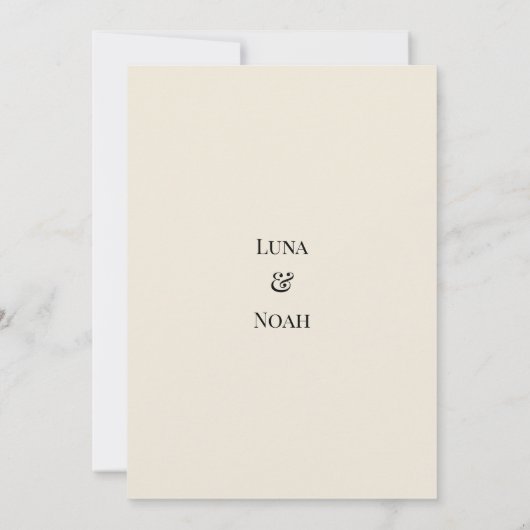 Elegant ivoor goud glitter paar foto Bruiloft Kaart (Achterkant)