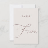 Elegant ivoor kalligrafie Tabel 5 Kaart (Voorkant)