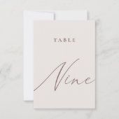 Elegant ivoor kalligrafie Tabel negen Kaart (Voorkant)