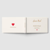 Elegant ivoor kleur Roos gouden bruiloften Jubileu Gastenboek (Volledig)