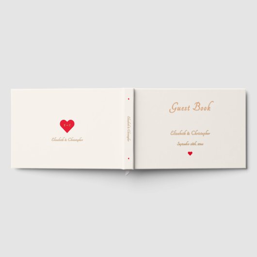 Elegant ivoor kleur Roos gouden bruiloften Jubileu Gastenboek (Volledig)