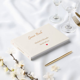 Elegant ivoor kleur Roos gouden bruiloften Jubileu Gastenboek