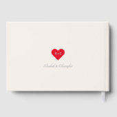 Elegant ivoor kleur zilveren bruiloften Jubileum Gastenboek (Achterkant)