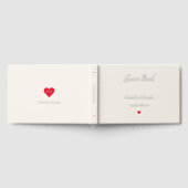 Elegant ivoor kleur zilveren bruiloften Jubileum Gastenboek (Volledig)