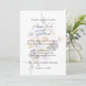 Elegant Ivoor, Lavendel & Blauwe Bloemen 5x7 Uitno Kaart (Staand voorkant)