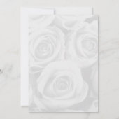 Elegant ivoor met geel en wit rozen huwelijk kaart (Achterkant)