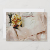 Elegant Ivoor met Gele Bridal Shower Invitation Kaart (Achterkant)