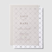 Elegant ivoor minimalist Bewaar onze datum Vellum Uitnodigingen (Offset (Uitnodiging))