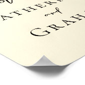 Elegant Ivoor Minimalistisch Bruiloft Gast Boek Po Poster (Hoek)