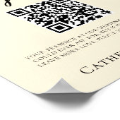 Elegant Ivoor Minimalistisch Bruiloft Huwelijksrei Poster (Hoek)