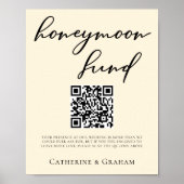 Elegant Ivoor Minimalistisch Bruiloft Huwelijksrei Poster (Voorkant)