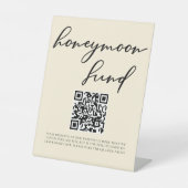 Elegant Ivoor Minimalistisch Bruiloft Huwelijksrei Reclamebord Met Voetstuk (Voorkant)