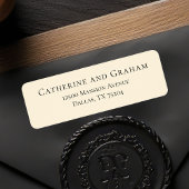 Elegant Ivoor Minimalistisch Bruiloft Retouradres Etiket