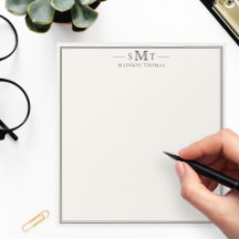 Elegant Ivoor Minimalistische Driedelige Monogram